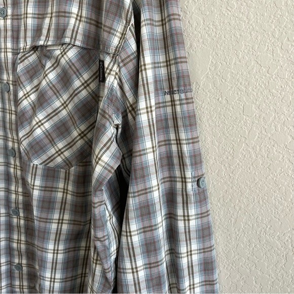 Columbia Insect Blocker Long Sleeve Button Down Plaid Mens Shirt XL - Picture 4 of 13
